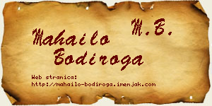 Mahailo Bodiroga vizit kartica